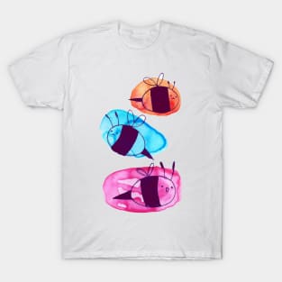 Colorful Watercolor Bees T-Shirt